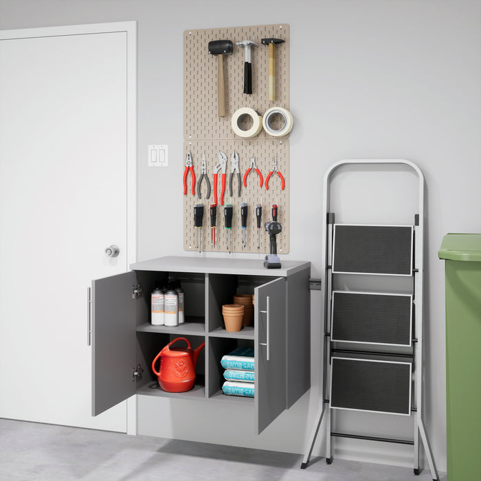 Armoire de plancher HangUps avec rangement - gris clair