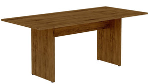 Table champêtre rustique Nomad de Manhattan Comfort de 67,91 po pour la salle à manger - naturelle