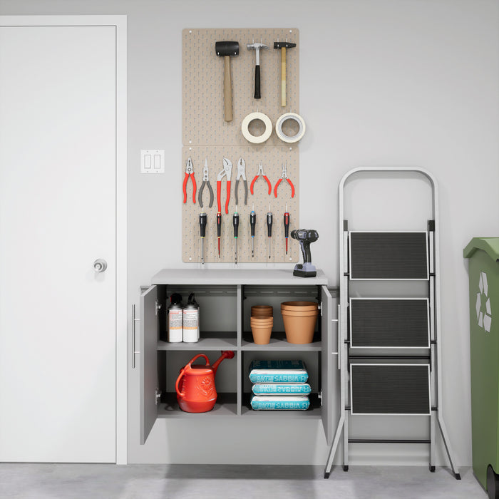 Armoire de plancher HangUps avec rangement - gris clair