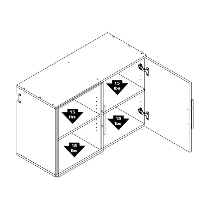 Armoire supérieure de rangement HangUps de 36 po - noire