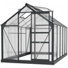 Outsunny Serre, Serre De Plain-pied Transparente Avec Porte Coulissante