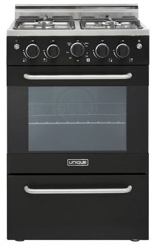 Cuisinière à gaz Prestige par Unique de 24 po à convection - UGP-24V PC1 B