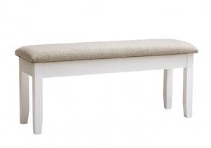 Banc de salle à manger Jane en tissu avec rangement - brun