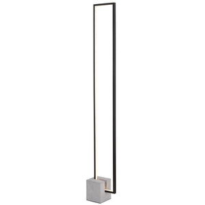 Lampe à pied Florence de Dainolite avec base en béton, fini noir et ampoule à DEL de 34 W