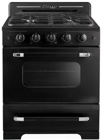  Cuisinière à gaz Classic Rétro par Unique de 30 po à convection - UGP-30CR B 