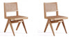 Ensemble 2 chaises de salle à manger Hamlet de Manhattan Comfort - cannage naturel