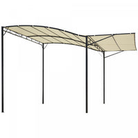 Outsunny 10x8pi Tonnelle De Terrasse En Metal Avec Auvent Lateral Extensible Abri Exterieur Jardin P