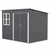 Outsunny Remise De Rangement En Metal Avec Fenetre, Portes Verrouillables