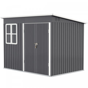 Outsunny Remise De Rangement En Metal Avec Fenetre, Portes Verrouillables