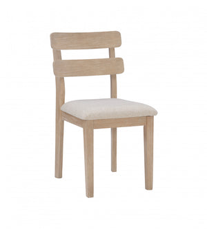 Chaise de salle à manger Drury en tissu naturel - ensemble de 2