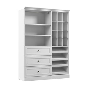 Système d’organisateur de garde-robe Versatile de Bestar de 61 po (L) avec tiroirs - blanc