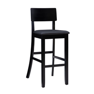 Tabouret bar contemporain Torino en similicuir - noir