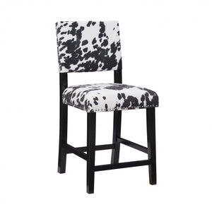 Tabouret Corey Udder Madness de hauteur comptoir en tissu - noir