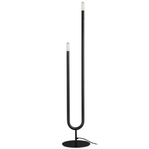 Lampe à pied Wand de Dainolite avec fini noir mat et 2 ampoules