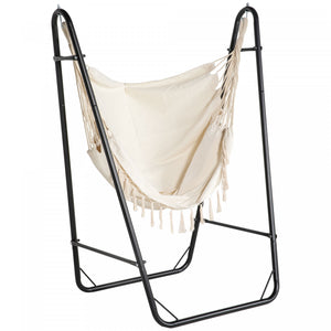 Outsunny Chaise Hamac Avec Support, Balancoire Hamac, Blanc