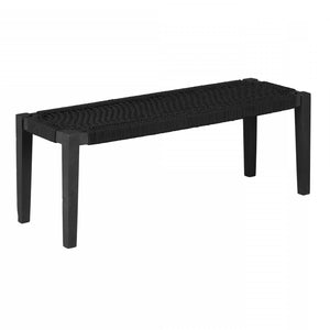 Banc Agave en corde - noir