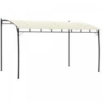 Outsunny Pergola Avec Auvent Uv30+, Pergola Gazebo En Acier, Blanc Creme