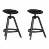 Tabouret de cuisine Olio noir - ensemble de 2