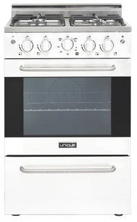  Cuisinière à gaz Prestige par Unique de 24 po à convection - UGP-24V PC1 W 