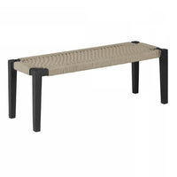 Banc Agave en corde - beige et noir