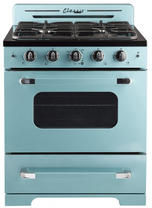 Cuisinière à gaz Classic Rétro par Unique de 30 po à convection - UGP-30CR T