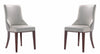 Ensemble 2 chaises de salle à manger modernes Shubert de Manhattan Comfort en similicuir et velours - gris clair