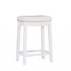 Tabouret Claridge de hauteur comptoir en tissu et sans dossier - blanc