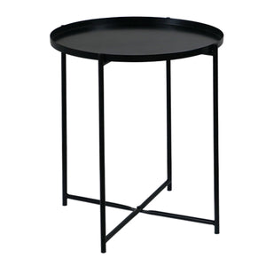 Table d’appoint en métal mat de Luce Lumen - noir