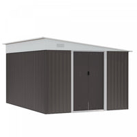 Outsunny - Abri De Jardin En Acier De 11,3 X 9,2 Pieds - Maison D'outils En Metal Pour L'exterieur,