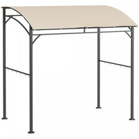 Outsunny 7' X 5' Bbq Tente De Gazebo De Gril, Auvent De Gril De Jardin Avec Cadre En Acier Et Croche