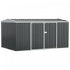 Outsunny Abri De Rangement Exterieur Avec Portes Verrouillables, Gris