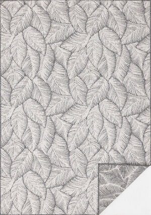 Carpette Brooke à motif de feuilles pour l'extérieur - 7 pi 10 po x 11 pi 2 po