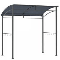 Outsunny 7' X 5' Pavillon Abri De Barbecue Gazebo Tente Grille De Jardin Auvent Tissu Polyester Cadr