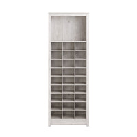 Armoire de rangement pour chaussures Rustic Ridge champêtre - blanc vieilli