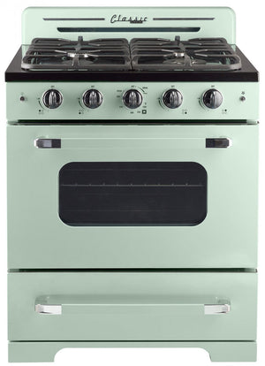 Cuisinière à gaz Classic Rétro par Unique de 30 po à convection - UGP-30CR LG