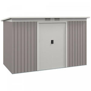 Outsunny Abri De Jardin En Metal 9' X 4' Avec Porte Coulissante, Vert Fonce