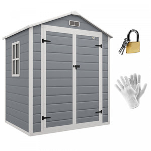 Outsunny Remise Exterieure Verrouillable Avec Portes Doubles Vent