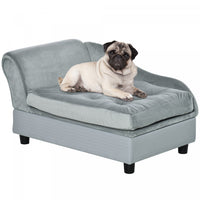 Canape Chien Chat Sur Pied Avec Coffre De Rangement Style Moderne Coussin D'assise Amovible Grand Co