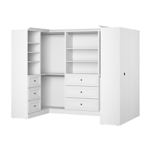 Organisateur de pièce-penderie en forme de U Versatile de Bestar de 108 po (L) - blanc