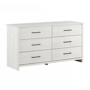 Commode Fernley à 6 tiroirs - pin blanc