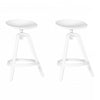 Tabouret de cuisine Olio blanc - ensemble de 2