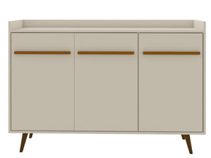 Buffet Bradley de Manhattan Comfort de 53,54 po avec 4 tablettes - blanc cassé