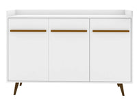 Buffet Bradley de Manhattan Comfort de 53,54 po avec 4 tablettes - blanc