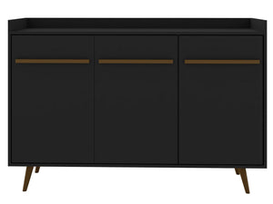 Buffet Bradley de Manhattan Comfort de 53,54 po avec 4 tablettes - noir