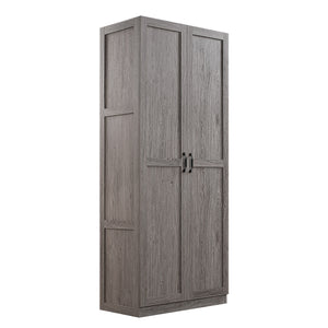 Armoire de rangement autoportante moderne Hopkins de Manhattan Comfort avec 7 tablettes - noire