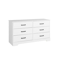 Commode champêtre Rustic Ridge de Prepac à 6 tiroirs - blanche