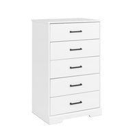 Commode verticale Rustic Ridge de Prepac de 27,5 po à 5 tiroirs - blanche