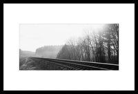 Photographie encadrée de voies de chemin de fer - 30 po x 20 po