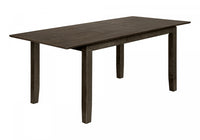 Table de salle à manger rectangulaire de style transitionnel avec rallonge de 18 po, pattes en bois