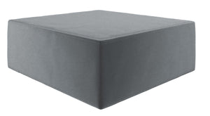 Pouf The Flower de Novogratz en velours - gris moyen